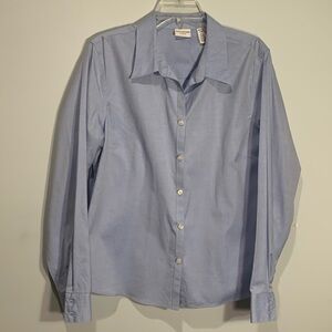Covington XL light blue long sleeve button down blouse